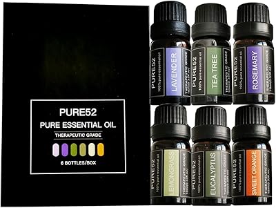 Coffret d'huiles essentielles florales, huiles pures pour diffuseur d'aromathérapie, lavande, orange douce, arbre