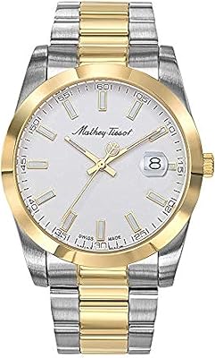 Montre à quartz pour homme h450bi, affichage analogique et bracelet en acier inoxydable