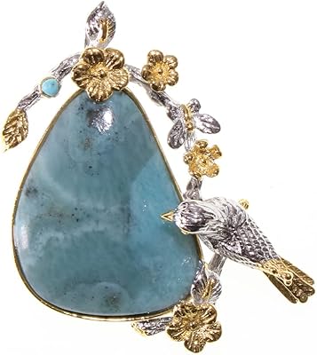 Collier pendentif en pierre de larimar cerelia en argent sterling 925, pierre précieuse de larimar naturelle des caraïbes avec un oiseau mignon, des feuilles et des fleurs, bijoux faits à la main pour femmes et filles. La boutique en ligne DIAYTAR COTE D'IVOIRE offre une expérience d'achat en ligne sans précédent, avec des prix compétitifs et des promotions exclusives. Vous pouvez trouver des produits de haute qualité à des prix raisonnables, ce qui en fait la première choix pour les habitants de Cote d'Ivoire. DIAYTAR COTE D'IVOIRE est la référence pour le shopping en ligne.