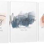 3 pièces d'art mural inspirant sur toile citations d'état d'esprit de motivation images