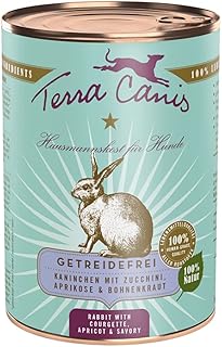 Nourriture humide pour chiens sans céréales terra canis pour lapin - 400 g
