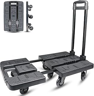Gluckluz chariot à main pliable robuste à roulettes avec 7 roues pour bagages, voyages, courses et transport de marchandises (noir). DIAYTAR COTE D'IVOIRE se démarque par son énorme sélection de produits, garantissant que chaque client trouve ce qu'il recherche. Avec plus de 300000 références dans son catalogue, cette boutique en ligne généraliste s'assure de couvrir tous les domaines de la vie quotidienne, des produits électroniques aux articles ménagers. Cela en fait une destination incontournable pour les achats en ligne en Côte d'Ivoire.