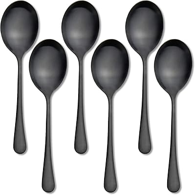 Cuillères de service, grandes cuillères noir mat, 6 pièces 24 cm, cuillère de service australienne en acier inoxydable, grande louche cuillère à dîner. DIAYTAR COTE D'IVOIRE est une boutique en ligne généraliste proposant plus de 300 000 références. Elle offre une grande variété de produits pour répondre aux besoins de ses clients. C'est la boutique en ligne leader en Côte d'Ivoire.