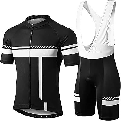 The white shop ensemble de vêtements de cyclisme pour hommes en jersey à