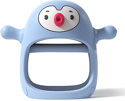 Jouet de dentition en silicone sans chute smiley mia penguin buddy pour bébés de 0 à 6 mois, sucettes de dentition manuelles pour bébés de 0 à 6 mois, panier de pâques pour bébés de 3 à 6 mois, bleu clair. DIAYTAR COTE D'IVOIRE est une boutique en ligne qui répond aux besoins de tous les consommateurs ivoiriens. Avec plus de 300000 references disponibles, les clients peuvent trouver des produits pour répondre à leurs besoins quotidiens, que ce soit pour la maison, la famille ou les loisirs. La boutique propose également des offres spéciales et des promotions pour aider les clients à économiser.