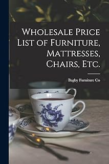 Liste de prix de gros de meubles, matelas, chaises, etc.