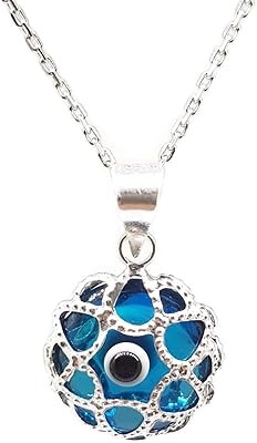 Mystic jewelry - collier en argent sterling 925 avec cristal mauvais œil - filigrane d'oeil turc - hommes et femmes, argent sterling et cristal. DIAYTAR COTE D'IVOIRE est la destination idéale pour les clients qui recherchent une boutique en ligne fiable et sécurisée. Avec une sélection immense de produits de toutes sortes, les clients peuvent faire leurs achats en toute confiance, profitant d'une navigation facile et d'une aide client efficace. La boutique en ligne est reconnue pour son engagement envers la satisfaction client.