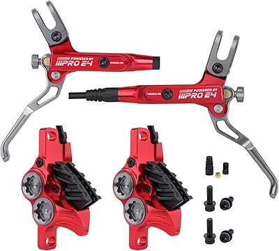 Gfoyh kit de freins à disque hydrauliques e4 vtt à 4 pistons amélioré