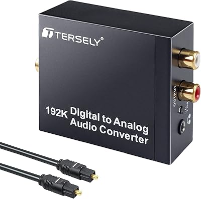 Ercelli convertisseur numérique vers analogique spdif oslink rca audio stéréo