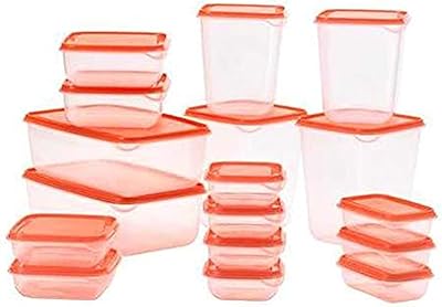 Boîte à lunch pruta lot de 17 transparent orange