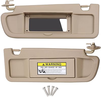 Bzssy pare-soleil côté gauche et droit compatible avec honda civic 2006-2011 pare-soleil