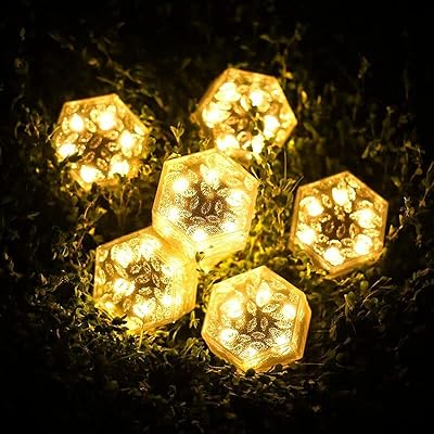 Lumières solaires au sol, 6 paquets de lampes solaires en brique de verre
