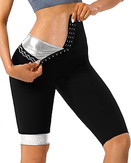 Pantalon de sauna pour femmes, legging amincissant, pantalon capri en maille, entrejambe, taille
