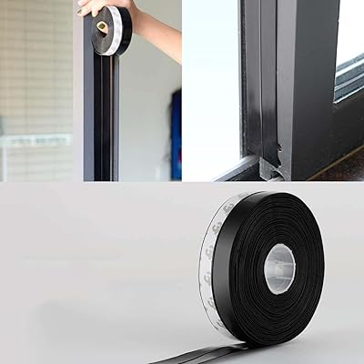 Ruban d'étanchéité en silicone pour portes, fenêtres et interstices de verre intérieurs