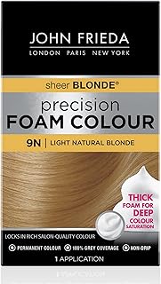 John frieda micro foam color, 9n blond clair naturel, kit de coloration capillaire