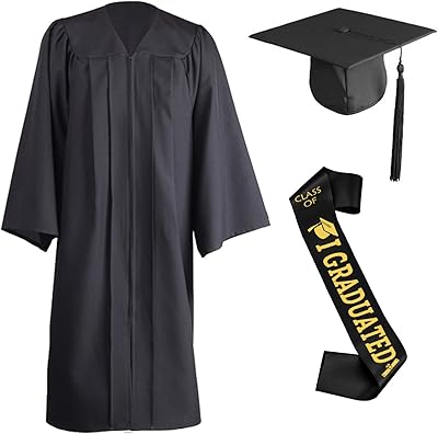 Ensemble de robe de remise de diplôme avec franges pour l'obtention d'un diplôme