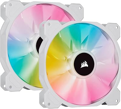Corsair sp series, sp140 rgb elite blanc, ventilateur led 140 mm avec direction
