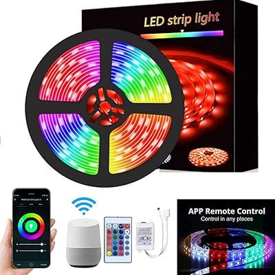 Bande lumineuse led intelligente compatible avec wifi, alexa et google home pour chambre