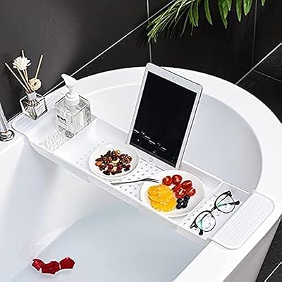 Étagère de salle de bain extensible kfifi, étagère de rangement réglable, organisateur de baignoire multifonctionnel pour mobile, oreiller, livres, boissons, légumes et fruits (blanc). Avec plus de 300 000 références disponibles, Diaytar Côte d'Ivoire est votre destination idéale pour une expérience d'achat en ligne riche et variée. Nous nous efforçons de fournir non seulement les produits les plus récents et les plus tendances mais également un service client de haute qualité, garantissant que chaque interaction avec nous soit agréable et productive.