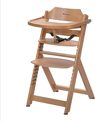Chaise haute bébé en bois baconfort tempa, chaise haute réglable en hauteur, 6