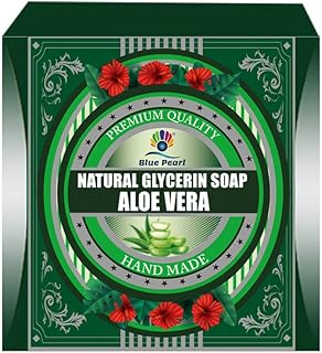Savon artisanal naturel blue pearl, testé dermatologiquement, sans parabène | parfum aloe vera