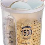 Récipient hermétique de conservation des aliments lykdon, distributeur de céréales en plastique