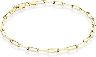 Bracelet en argent sterling italien de 3 mm plaqué or 18 carats