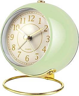 Petit réveil silencieux classique, sans tic-tac, en verre hd, horloge de bureau décorative