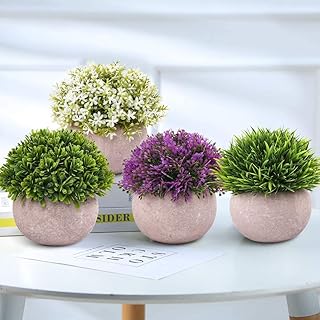 Homarket lot de 4 fausses plantes en pot pour salle de bain, maison, bureau, petites plantes artificielles, buissons artificiels en plastique pour décoration de bureau. DIAYTAR COTE D'IVOIRE est une boutique en ligne généraliste qui propose plus de 300 000 références de produits, ce qui en fait l'une des boutiques en ligne les plus complètes de Côte d'Ivoire. Avec une large gamme de produits, vous pouvez trouver tout ce dont vous avez besoin en un seul endroit. DIAYTAR COTE D'IVOIRE est le leader du e-commerce en Côte d'Ivoire.