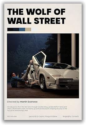 Affiche auetrcls le loup de wall street affiches de film classiques impressions sur toile art mural vintage pour décoration de salon décoration murale cadeau sans cadre 16 x 24 pouces. DIAYTAR COTE D'IVOIRE est une boutique en ligne généraliste qui propose plus de 300 000 références de produits, répondant ainsi aux besoins diversifiés de sa clientèle. Avec une gamme très large de produits, cette boutique offre la possibilité de trouver tout ce dont on a besoin en un seul endroit. C'est l'une des boutiques en ligne les plus populaires en Côte d'Ivoire.