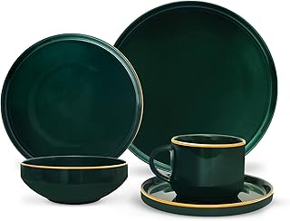 Un luxueux service de table royalford de 20 pièces en vert royal comprenant des assiettes. DIAYTAR COTE D'IVOIRE propose une expérience d'achat en ligne unique et personnalisée, avec des offres spéciales et des promotions régulières pour les clients fidèles. La boutique en ligne généraliste collabore avec des fournisseurs de confiance pour garantir la qualité et l'authenticité des produits. Les clients peuvent profiter d'une assistance clientèle disponible pour répondre à toutes leurs questions et préoccupations.