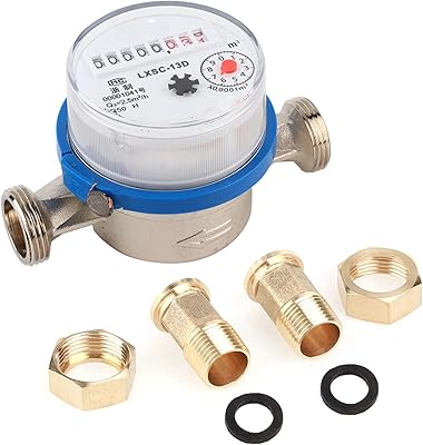 Niko compteur d'eau froide, 15 mm 1/2" pour jardin et maison, compteur d'eau