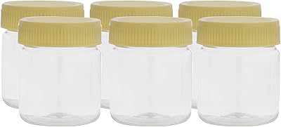 Royalford rf11222 pot rond hermétique en pet de 100 ml, lot de 6 récipients de conservation transparents pour légumineuses, céréales et épices avec couvercle transparent anti-fuite, excellente qualité. DIAYTAR COTE D'IVOIRE est une boutique en ligne généraliste proposant plus de 300 000 références de produits divers. Elle est reconnue comme leader en Côte d'Ivoire, offrant une expérience d'achat unique et pratique. Avec une gamme large et variée, DIAYTAR répond aux besoins de tous.