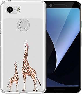 Coque topnow google pixel 3, coque arrière en plastique dur au design transparent