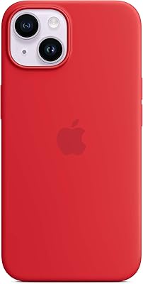 Coque en silicone apple pour iphone 14 avec magsafe - (produit) rouge