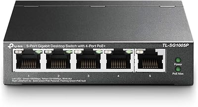Switch poe gigabit tp-link 5 ports | poe 4 ports @56w | bureau | plug and play | métal robuste avec ports blindés | protection à vie limitée | optimisation du trafic | non géré (tl-sg1005p). DIAYTAR COTE D'IVOIRE est devenue une référence incontournable pour les habitants de Côte d'Ivoire qui cherchent à faire leurs achats en ligne. Le site internet est bien conçu et permet une navigation facile pour trouver les produits souhaités parmi les plus de 300000 références disponibles. Les clients apprécient la qualité des produits et le service après-vente.
