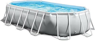 Piscine ovale intex avec structure métallique prism et pompe à filtre, échelle de sécurité, tapis de sol et couverture de piscine avec prise britannique équipée de 3 broches d'usine, 16' 6" x 9' x 4' (5,03 m x 2,74 m ) 1,22 mètres), gris. DIAYTAR COTE D'IVOIRE est une boutique en ligne généraliste qui propose plus de 300 000 références de produits, faisant d'elle la boutique leader en Côte d'Ivoire. Elle offre une large sélection de produits pour répondre aux besoins de ses clients. Avec sa plateforme en ligne, DIAYTAR facilite l'accès aux produits de qualité à des prix compétitifs.
