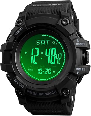 Montre boussole, thermomètre altimètre, montre podomètre, armée militaire étanche sports numériques de plein