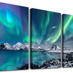 Art mural sur toile de ferme d'aurora, décoration murale de paysage d'aurore