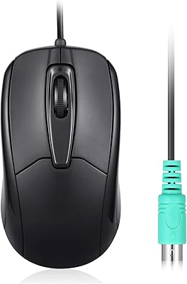 Souris filaire pyrex-209b pour ps2 avec molette de défilement, résolution optique 1000 dpi