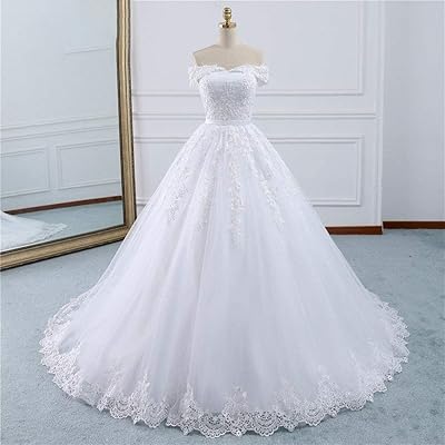Robe de mariée en dentelle blanche robe princesse grande taille longue tulle