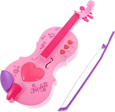 Jouet de violon en plastique todummi pour enfants, jouet de violon rose, petit