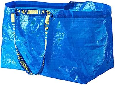 Grand sac de courses réutilisable ikea frakta - facile à nettoyer, 19 gallons