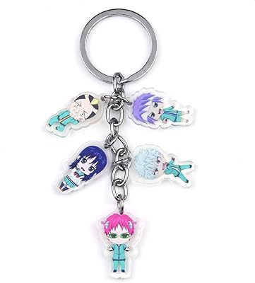 Porte-clés saiki kusuo, porte-clés anime cosplay saiki k, porte-clés en acrylique de dessin