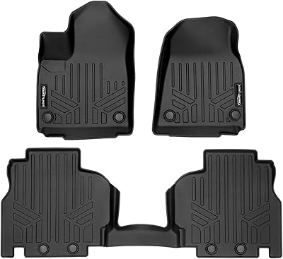 Kit de revêtement de tapis de sol noir toutes saisons à 2 rangées