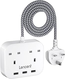 Station d'extension lancent avec ports usb multiprise 2 3 station de charge