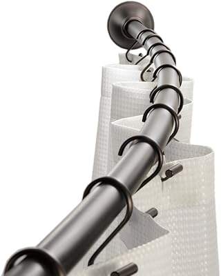 Tringle à rideau de douche incurvée en métal idesign, tringle à rideau réglable