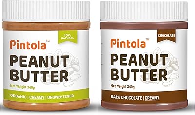 Pintola combo pack de beurre de cacahuète crémeux non sucré biologique 340 g (sans sucre ajouté | sans conservateurs) et de beurre de cacahuète au chocolat noir (crémeux) 340 g (riche en protéines | sans gluten | zéro gras trans). DIAYTAR COTE D'IVOIRE est votre partenaire idéal pour vos achats en ligne en Côte d'Ivoire. Nous vous offrons une gamme complète de produits allant de l'électronique à la mode en passant par les articles pour la maison. Nous nous efforçons de rendre votre expérience d'achat en ligne aussi agréable et pratique que possible.