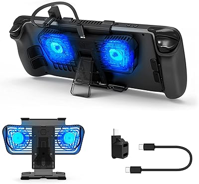 Ventilateur de refroidissement rvb pour valve steam deck et nintendo switch oled, station d'accueil pour ventilateur de refroidissement avec support et adaptateur usb-c, refroidisseur steam deck alimenté par usb-c avec vitesse réglable et éclairage rvb bleu. DIAYTAR COTE D'IVOIRE est une boutique en ligne généraliste proposant plus de 300000 références, faisant d'elle la boutique leader en Cote d'Ivoire. Elle offre une large gamme de produits pour répondre à tous les besoins de ses clients. Avec sa sélection immense, vous trouverez tout ce dont vous avez besoin chez DIAYTAR.