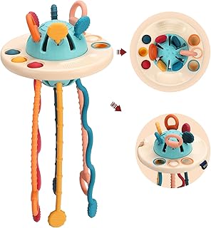 Jouets montessori pour bébé de 18 mois et plus, conception ovni unique, ficelle